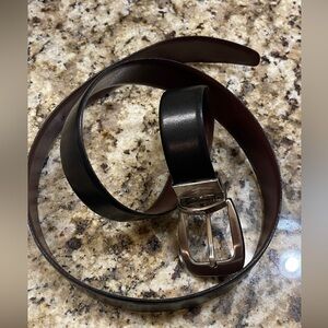 Italian Reversible Leather Belt, Black/Brown